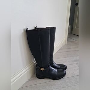 Tommy Hilfiger Womens Black Long Dress Boot